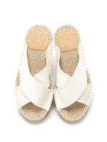 ジュートクロスフラットシューズ/ブラック(010)