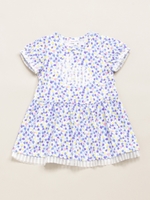 BABY リーフプリントワンピース/ブルー