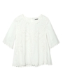 EMBROIDERED BLOUSE/ホワイト