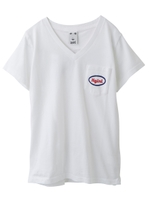 OVAL LOGO V-NECK S/S TEE/ブラック