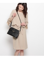 innowave フレアスリーブギャザーワンピース/ライトベージュ(051)