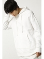 【AZUL by moussy】30/10BIGフード裏毛プルオーバー/WHT