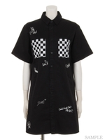 graffitiシャツワンピ/カーキ