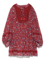 ノスタルジックフラワーワンピース/RED