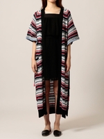 ボーダージャガードカーディガン/ホワイト系柄