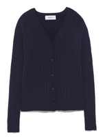 リブニットカーディガン/NVY