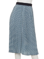 GEOMETRIC PATTERN プリーツSK/ブルー