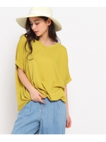 バックリボンVネックプルオーバー/イエロー(032)