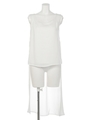 バックロングコンビシフォンTOP/L/PNK