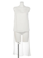 バックロングコンビシフォンTOP/L/PNK