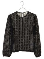 ＜ＷＥＢ限定大きな・小さなサイズ＞ボリュームスリーブレースプルオーバー/オフホワイト