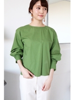 バックリボンタイプライターブラウス/ネイビー(120)