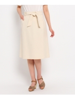 〔洗える〕リネッタスカート/ライトベージュ(051)