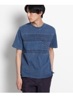 ニット切り替えインディゴTシャツ/ネイビー(093)