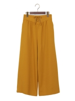 レースアップPeツイルワイド/パンツ/グレージュ