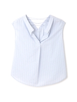 タイプライターブラウス/ホワイトストライプ(030)