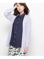 リネンコットンロングカーディガン/ライトオレンジ(066)