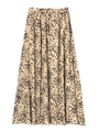 《BLANCHIC》フラワーレオパードスカート/ベージュ(040)