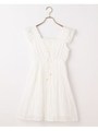 レースプリーツワンピース/ホワイト