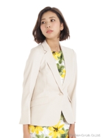 【吸湿速乾・接触冷感】テーラードジャケット/ベージュ