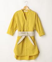 ベルトセットスキッパーシャツ(無地/ストライプ)