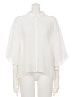 BACKボウタイシャツBL/オフホワイト