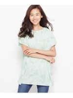 レース風フロッキープリントカットソー/オフホワイト(003)