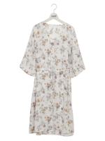 花刺繍ガウン/グレー