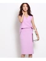 [S]Vネックニットアップ/ライトパープル(081)