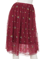 【sw】エンブロイダリーチュールスカート/パープル