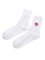 HEART SOX WHITE/レッド