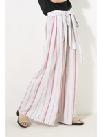 【AZUL by moussy】フレンチリネンワイドパンツ/NVY