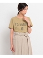 U.S BODYロゴプリントTシャツ/ライトベージュ(051)