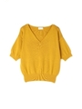 《BLANCHIC》ベーシックＶニット４５/マスタード(060)