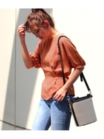 【chilleanap】バックウエストリボントップス/BK