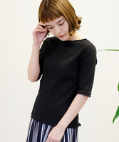 【WEB限定】ワイドリブ後ろリボンTシャツ