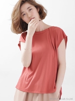 後ろリボンタックTシャツ/レッド