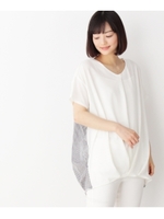 切り替えチュニックワンピース/ホワイト系(002)