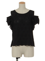 フラワーコットン刺繍ブラウス/ピンク