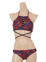 【nuckle market second story】アメスリビンテージフラワー/ブルー