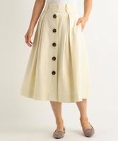 ボタンフレアスカート