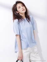 バックフレアブラウス/ピンクベージュ