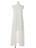 FRONT SLIT レイヤード OP/WHT