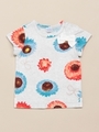 BABY貝殻草プリント Tシャツ/オレンジ