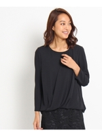 エスポワールカシュクールサテンシャツ/ブラック(019)