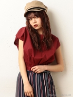 バックスピンドルトップス/ボルドー