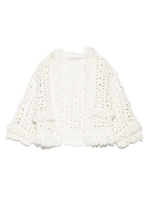 ハンドクロシェジャケット/WHT