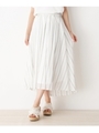 〔洗える〕ミモレ丈ギャザースカート/ホワイト系(302)