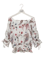 Wリボンスリーブブラウス/ホワイト