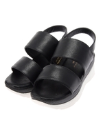 ・ダブルベルトサンダル/ブラック